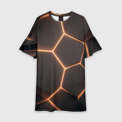 Детское платье Серая текстура из сот