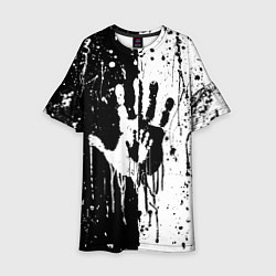 Платье клеш для девочки Антиматерия подтеки, цвет: 3D-принт