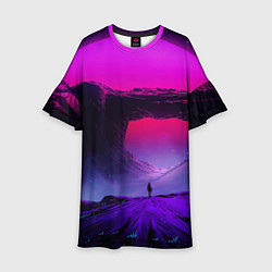 Платье клеш для девочки A Journey on the planet, цвет: 3D-принт