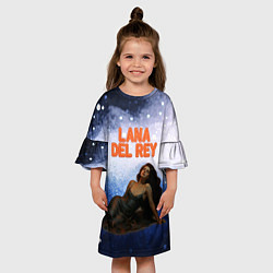 Платье клеш для девочки Lana Del Rey лежит, цвет: 3D-принт — фото 2