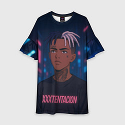 Детское платье XXXTentacion - Неоновый аниме арт