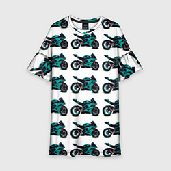 Детское платье Motorbike light blue