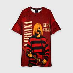 Платье клеш для девочки Нирвана, гранж из 90-х, цвет: 3D-принт