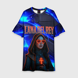 Платье клеш для девочки Lana Del Rey киберпанк, цвет: 3D-принт