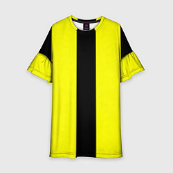 Детское платье Color yellow black line