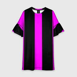 Детское платье Color black pink lines