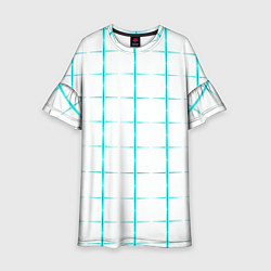 Детское платье Color white light blue crosses