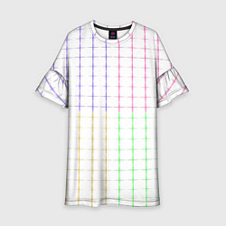 Детское платье Color white multicolored stripes