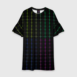Детское платье Color black multicolored stripes