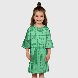 Платье клеш для девочки Текстура с потертостями, цвет: 3D-принт — фото 2