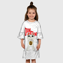 Платье клеш для девочки Dandadan - манеки неко, цвет: 3D-принт — фото 2