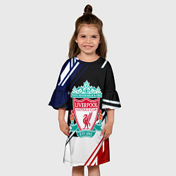Платье клеш для девочки Liverpool geometry sport, цвет: 3D-принт — фото 2