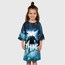 Платье клеш для девочки Нечто, цвет: 3D-принт — фото 2