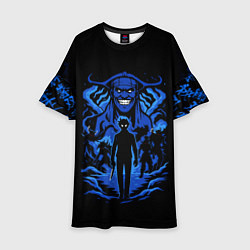 Детское платье Поднятие уровня в одиночку с иероглифами