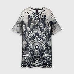 Платье клеш для девочки Abstract pattern - graffiti, цвет: 3D-принт