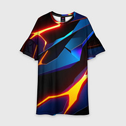 Платье клеш для девочки Галактический, цвет: 3D-принт