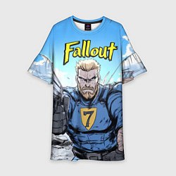 Платье клеш для девочки Fallout 7, цвет: 3D-принт