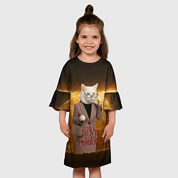 Платье клеш для девочки Дьявол носит Пурада пародия, цвет: 3D-принт — фото 2