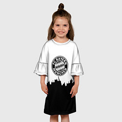 Платье клеш для девочки Bayern Mnchen пиксели, цвет: 3D-принт — фото 2