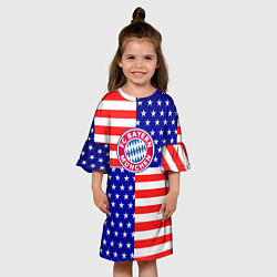 Платье клеш для девочки Бавария Мюнхен сша паттерн, цвет: 3D-принт — фото 2