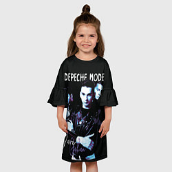 Платье клеш для девочки Dave Gahan Depeche Mode rose, цвет: 3D-принт — фото 2