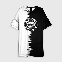 Детское платье Бавария Мюнхен черно белые штрихи