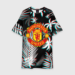 Детское платье Манчестер Юнайтед тропики глитч