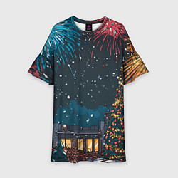 Детское платье Новогодний салют