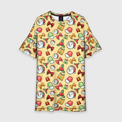 Детское платье Новогодний паттерн