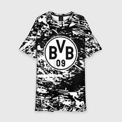 Платье клеш для девочки Боруссиа белые краски, цвет: 3D-принт