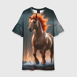 Детское платье Огненная лошадь в грозу