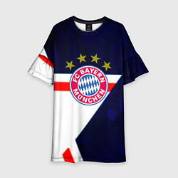 Платье клеш для девочки Бавария звезды геометрия, цвет: 3D-принт