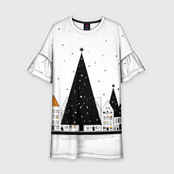 Детское платье Новый год - минимализм