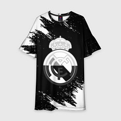 Детское платье Реал Мадрид черно белые краски