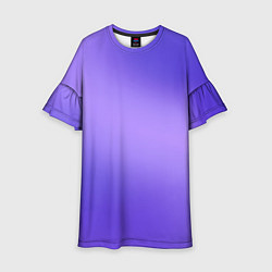 Платье клеш для девочки Color purple gradient, цвет: 3D-принт