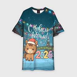 Детское платье Новогодняя лошадка 2026 год