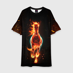 Детское платье Огненная лошадь из темноты