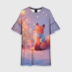 Детское платье Лисичка Новый год