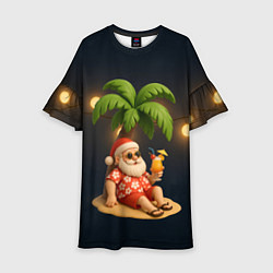 Детское платье Санта чиллит под пальмой