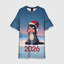 Платье клеш для девочки Строгай лошадь, цвет: 3D-принт