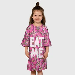 Платье клеш для девочки Eat me, Homer, цвет: 3D-принт — фото 2