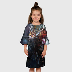 Платье клеш для девочки Ursa Rage, цвет: 3D-принт — фото 2