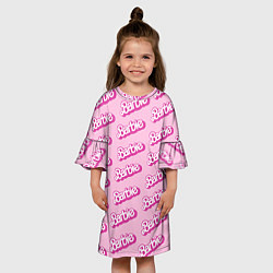 Платье клеш для девочки Barbie Pattern, цвет: 3D-принт — фото 2
