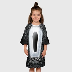 Платье клеш для девочки Metallica: Death Magnetic, цвет: 3D-принт — фото 2