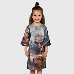 Платье клеш для девочки Игромир, цвет: 3D-принт — фото 2