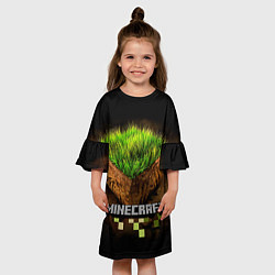 Платье клеш для девочки Майнкрафт, цвет: 3D-принт — фото 2