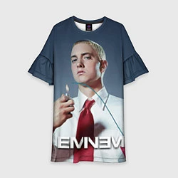 Платье клеш для девочки Eminem Fire, цвет: 3D-принт