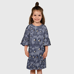 Платье клеш для девочки Эмодзи, цвет: 3D-принт — фото 2