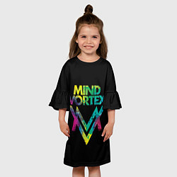 Платье клеш для девочки Mind Vortex Colour, цвет: 3D-принт — фото 2