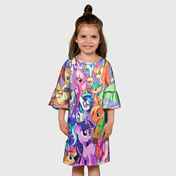 Платье клеш для девочки My Little Pony цвета 3D-принт — фото 2